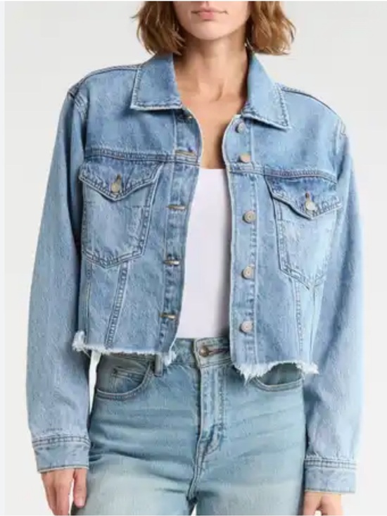 No Boundaries Jackets & Blazers - No Boundaries Denim Jacket Frayed Hem Size XXL